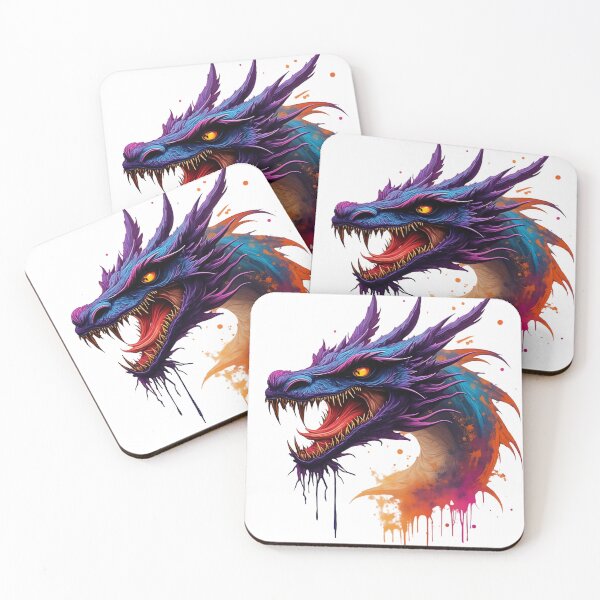 Aperçu de l'œuvre Street art Neon Graffiti Dragon Roar - Fierce Mythical Beast créée et vendue par latelierdechris.