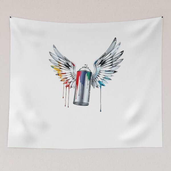 Item preview, Street art Spray Paint can Wings - Creative Street Art Fusion designed and sold by latelierdechris.
