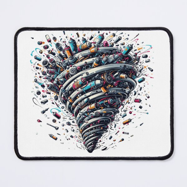 Item preview, Street art Spray Paint Tornado - Dynamic Art Chaos designed and sold by latelierdechris.