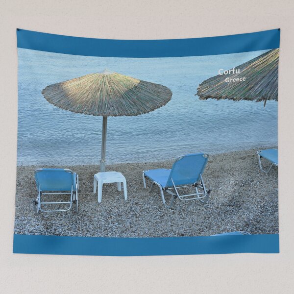 Item preview, Corfu island, Greece, Empty romantic beach on Corfu island designed and sold by studio838.