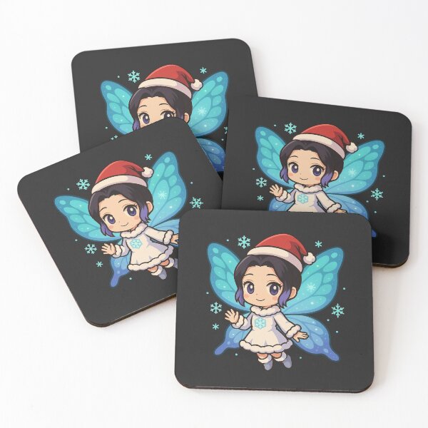 Item preview, Shinobu Snow Fairy – Chibi Christmas Butterfly Wings Anime Art designed and sold by ColorSplash123.