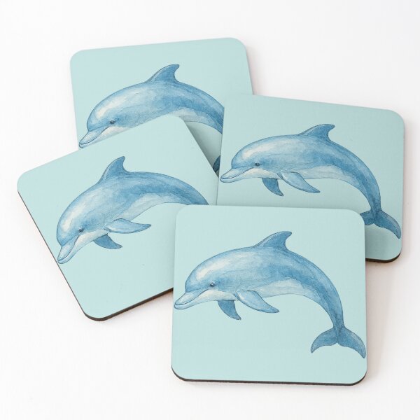 Item preview, Watercolor Dolphin Illustration designed and sold by Aakame.