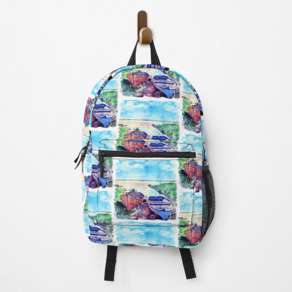 Item preview, Two Boats on a Lake – Serene Watercolor Scene designed and sold by caracatita75.
