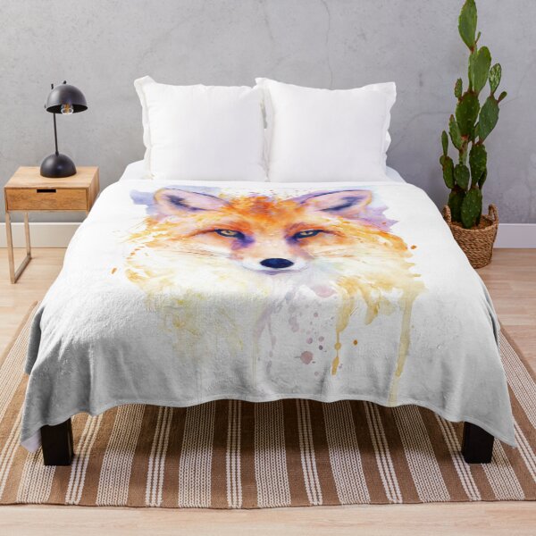 Item preview, Miss Foxy – Red Fox Portrait Watercolor designed and sold by caracatita75.