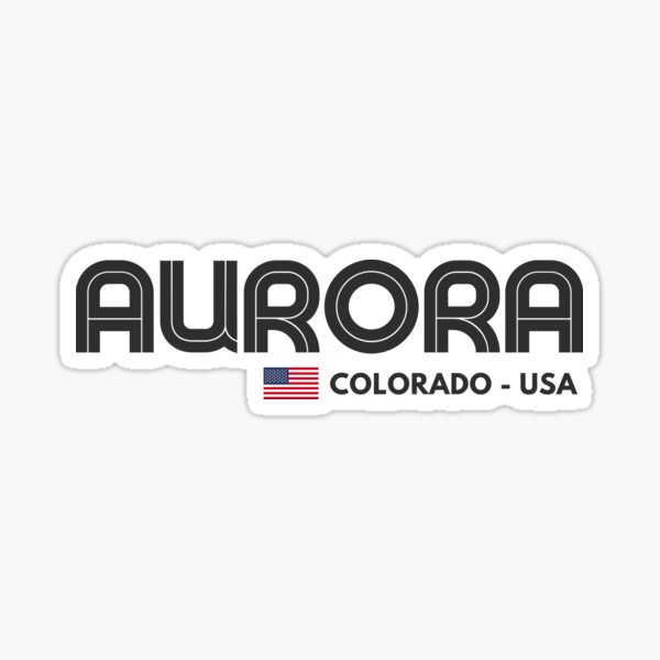 Vista previa del artículo con la obra «Aurora - Colorado - EE. UU.», diseñado y vendido por Sketch-Shack.
