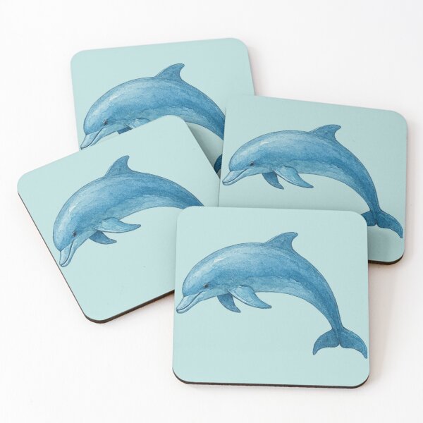 Item preview, Watercolor Dolphin Illustration designed and sold by Aakame.