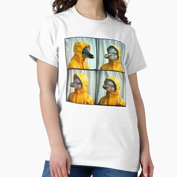 Item preview, Funny Dolphin in Raincoat – Quirky Animal Photobooth Art for Ocean Lovers designed and sold by RockFireMerch.