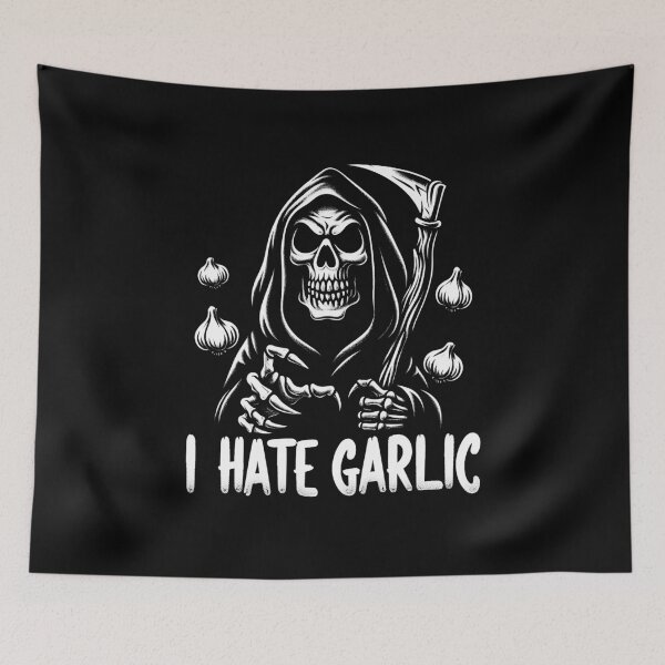 Item preview, The Grim Reaper hates garlic designed and sold by Darkifun.