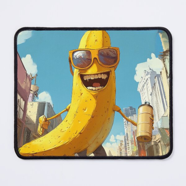 Item preview, Plátano risueño con gafas de sol en la ciudad designed and sold by Majorprint.