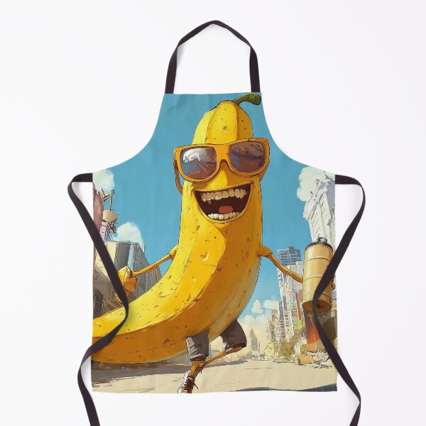 Item preview, Laughing banana with sunglasses in the city designed and sold by Majorprint.