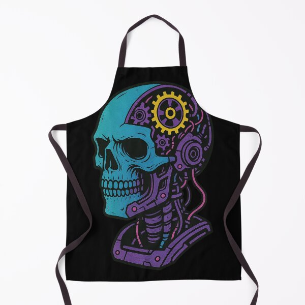 Item preview, Cyber Skull with Mechanical Gears – Futuristic Tech Skeleton Art – Sci-Fi Mecha Design designed and sold by VIBE CRAFT STUDIO.