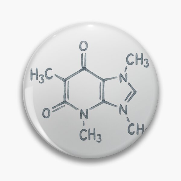 Aperçu de l'œuvre Structure de la caféine – La chimie de la stimulation créée et vendue par Aakame.