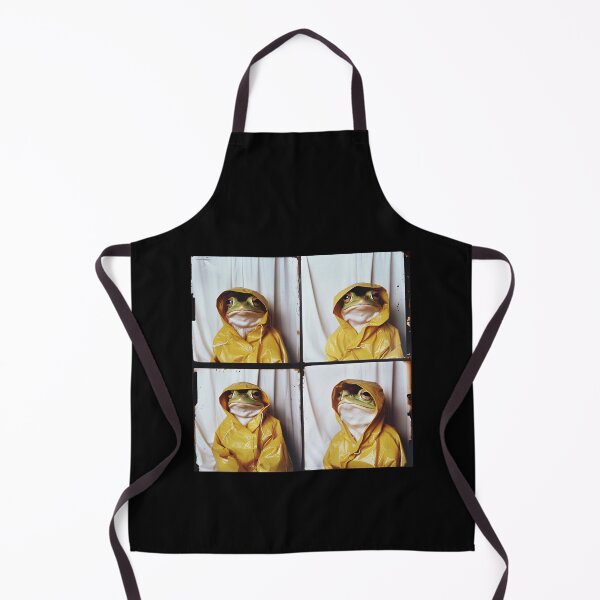 Item preview, Funny Frog in Raincoat – Quirky Animal Photobooth Art for Frog Lovers designed and sold by RockFireMerch.