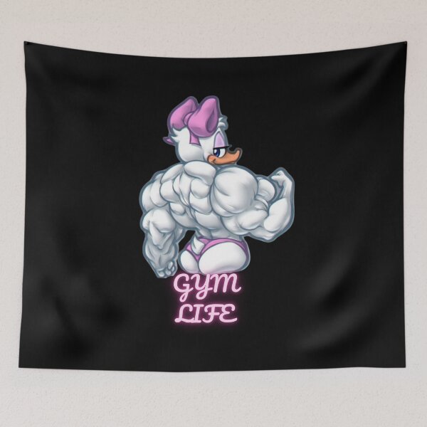 Item preview, Gym Life Daisy Style – Funny Muscular Cartoon Duck Design designed and sold by HYSTOREGYMWEAR.