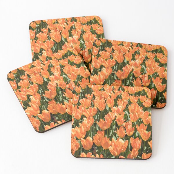 Item preview, Sunshiny Tangerine Colored Tulips Abloom designed and sold by Georgia Mizuleva.