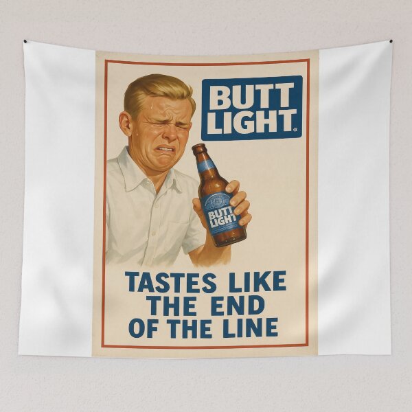 Item preview, Butt Light – Satirical Beer Poster designed and sold by Digital Arts Central.