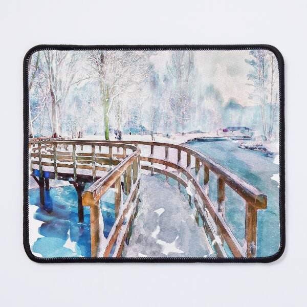 Item preview, Snowy Bridge Winter Scene designed and sold by caracatita75.