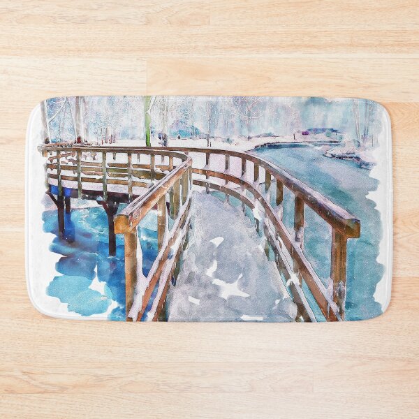 Item preview, Snowy Bridge Winter Scene designed and sold by caracatita75.