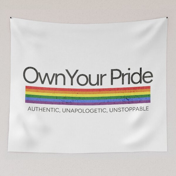 Item preview, Own Your Pride – LGBTQ+ Rainbow Design | Authentic Unapologetic Unstoppable Quote designed and sold by Broken Minimalister.