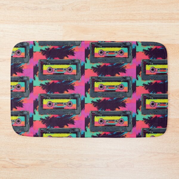Item preview, Retro Cassette Tape – Vibrant Pixel Art Music Design designed and sold by johndesignwaves.