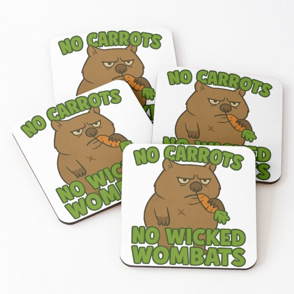 Item preview, No Carrots No Wicked Wombats – Funny Wombat Attitude Design for Animal Lovers designed and sold by YourNerdySupply.