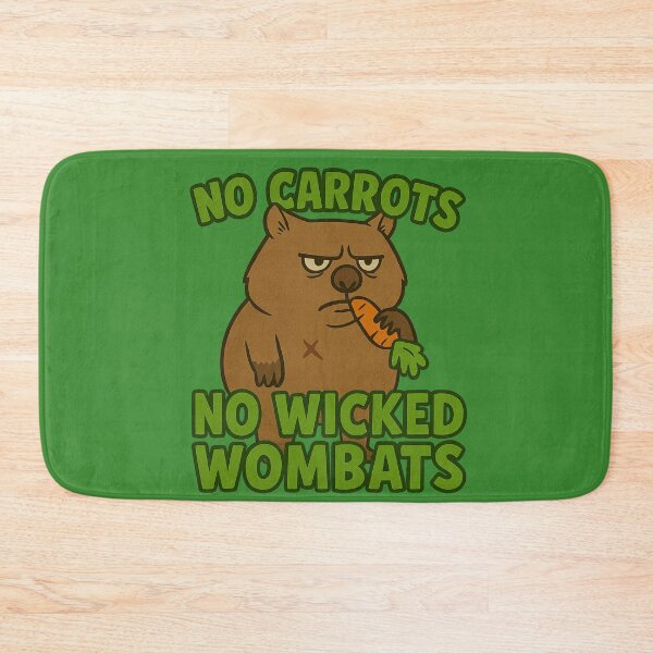 Item preview, No Carrots No Wicked Wombats – Funny Wombat Attitude Design for Animal Lovers designed and sold by YourNerdySupply.
