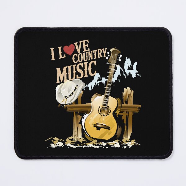 Item preview, i love country music - acoustic guitar designed and sold by VibeTwist.