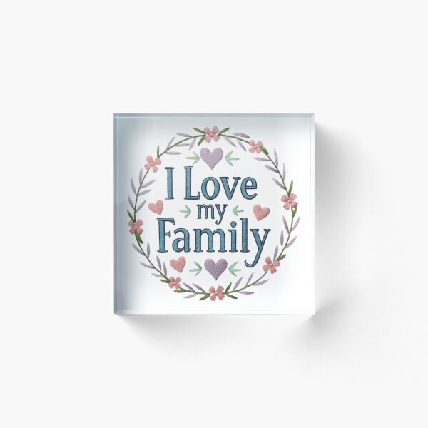 Artikelvorschau, Ich liebe meine Familie, florales Stickdesign entworfen und verkauft von ArtDesignTp.