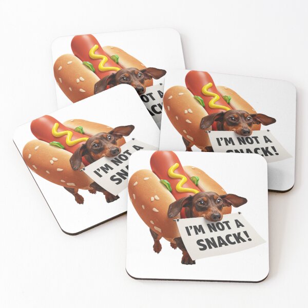Item preview, Dachshund in Panic: 'I’m Not a Snack!' Dressed as a Hotdog designed and sold by LifeArt24.