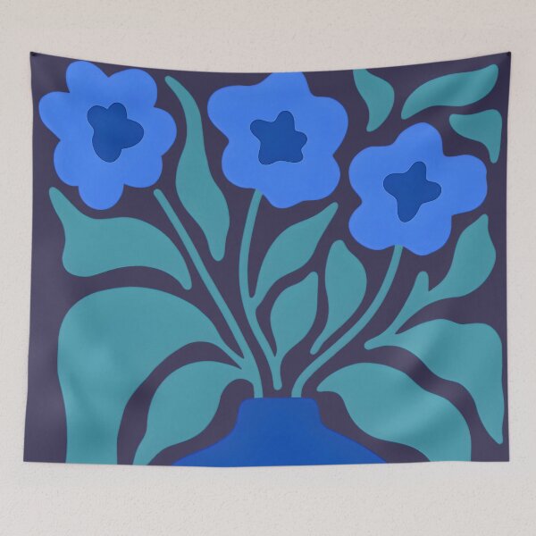 Item preview, Blue Violas Market Flowers  designed and sold by HowToCanadian.