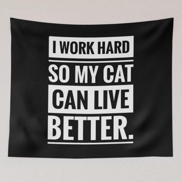 Item preview, Mens Funny Cat Shirt - I Work Hard So My Cat Can Live Better Tee designed and sold by Wisaka.
