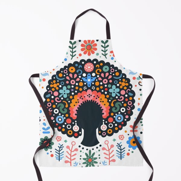 Item preview, Scandinavian Folk Art Vibrant Afro Silhouette by heidiannemorris © designed and sold by FOLK ART FUSION by heidiannemorris.
