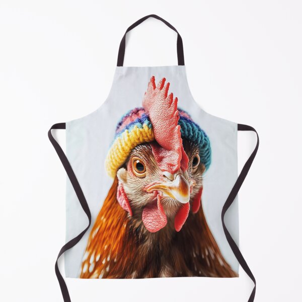 Item preview, Portrait of a rooster with knitted hat designed and sold by haroulita.