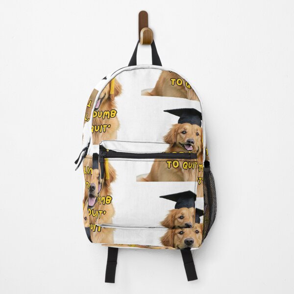 Item preview, Golden Retriever Graduate: ‘Too Dumb to Quit’ Student Mood designed and sold by LifeArt24.