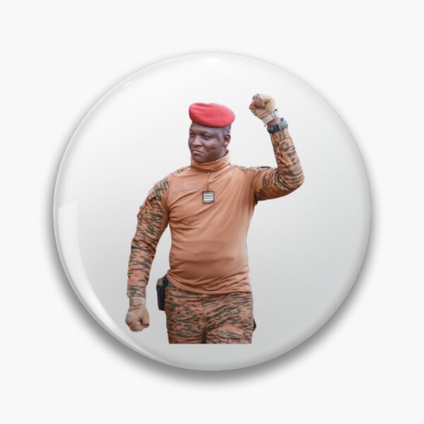 Item preview, President Ibrahim Traoré – Fist raised  designed and sold by ArtistrySky.
