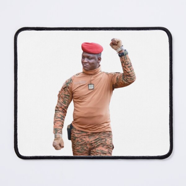 Item preview, President Ibrahim Traoré – Fist raised  designed and sold by ArtistrySky.