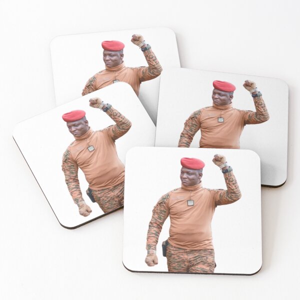 Item preview, President Ibrahim Traoré – Fist raised  designed and sold by ArtistrySky.
