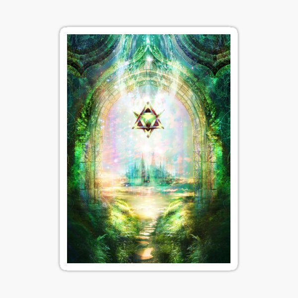 Item preview, Stargate Heart - Heart Chakra Art, Healing Art, Spiritual Art designed and sold by Jezhawk.
