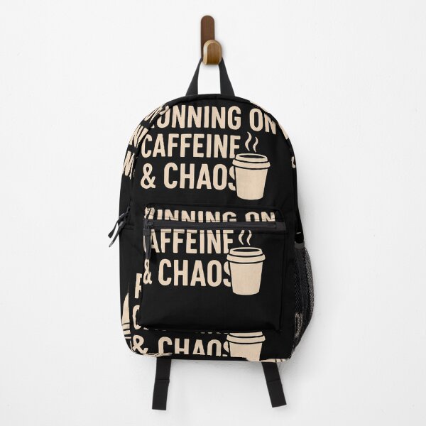 Item preview,  Running on Caffeine and Chaos – Funny Coffee Lover and Busy Life Quote Design designed and sold by Jason123za.