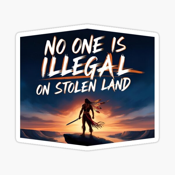 Item preview, No One Is Illegal Sunset Warrior designed and sold by ChicTrendz.