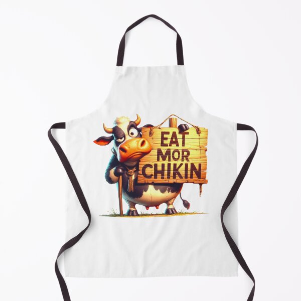 Item preview, A grumpy cow holding a sign that states Eat mor Chikin designed and sold by LoneAngel.