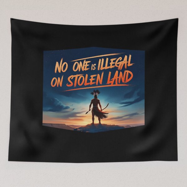 Item preview, No One Is Illegal Protest Art designed and sold by ChicTrendz.