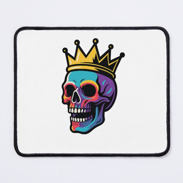 Item preview, Colorful Skull with Crown – King of Skulls – Urban Royalty Graffiti Art designed and sold by VIBE CRAFT STUDIO.