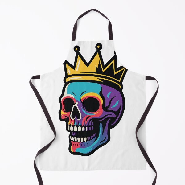 Item preview, Colorful Skull with Crown – King of Skulls – Urban Royalty Graffiti Art designed and sold by VIBE CRAFT STUDIO.