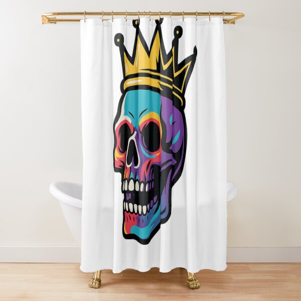 Item preview, Colorful Skull with Crown – King of Skulls – Urban Royalty Graffiti Art designed and sold by VIBE CRAFT STUDIO.