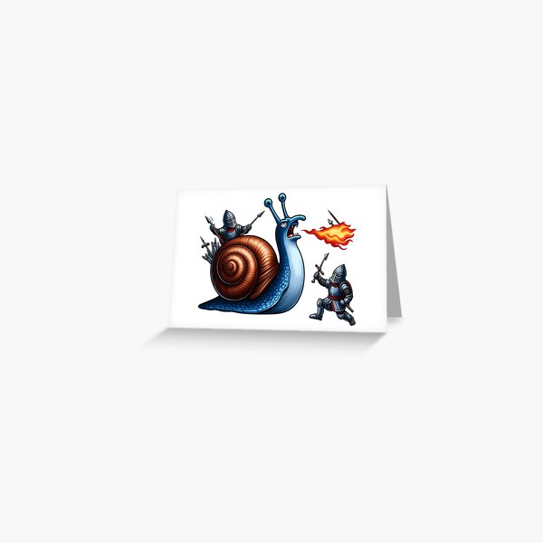 Item preview, Medieval Snail, Knight vs Medieval Snail designed and sold by justinkameron.