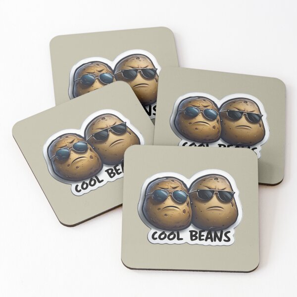 Item preview, Two Cartoon Potatoes With Sunglasses Saying Cool Beans designed and sold by Aise06.