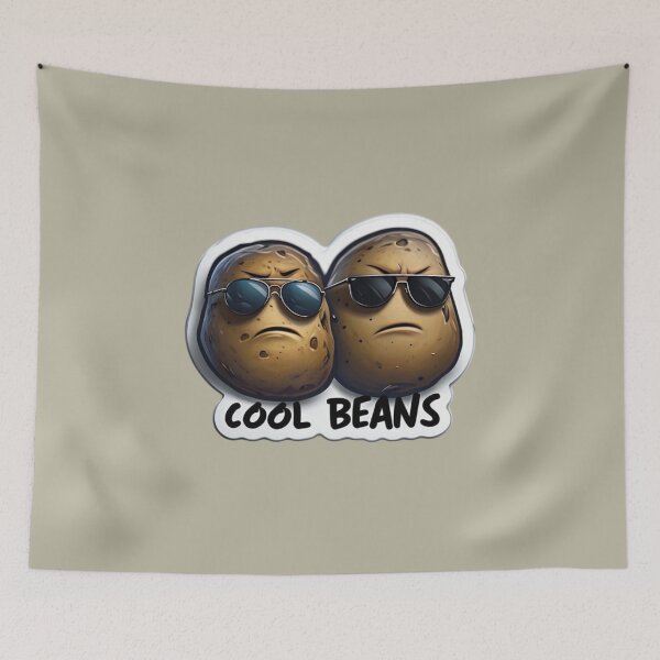 Item preview, Two Cartoon Potatoes With Sunglasses Saying Cool Beans designed and sold by Aise06.