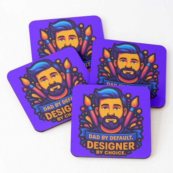 Item preview, Dad by Default, Designer by Choice – Cool Artist Dad Gift Design designed and sold by Sepinik.