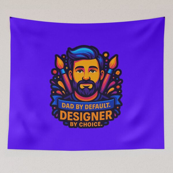 Item preview, Dad by Default, Designer by Choice – Cool Artist Dad Gift Design designed and sold by Sepinik.